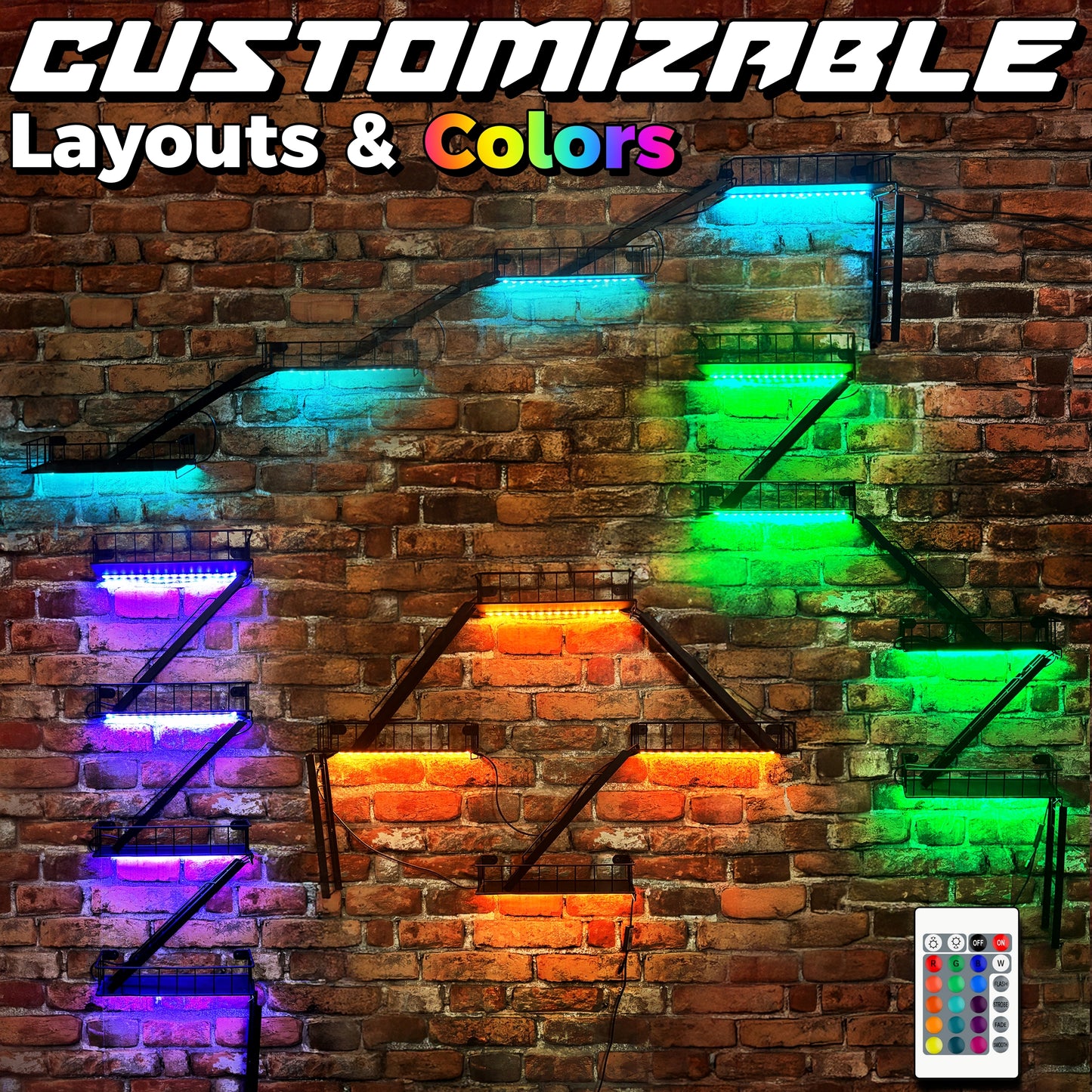 4-Tier LED Fire Escape Shelf