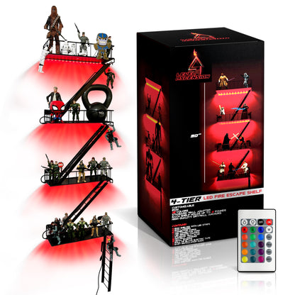 4-Tier LED Fire Escape Shelf