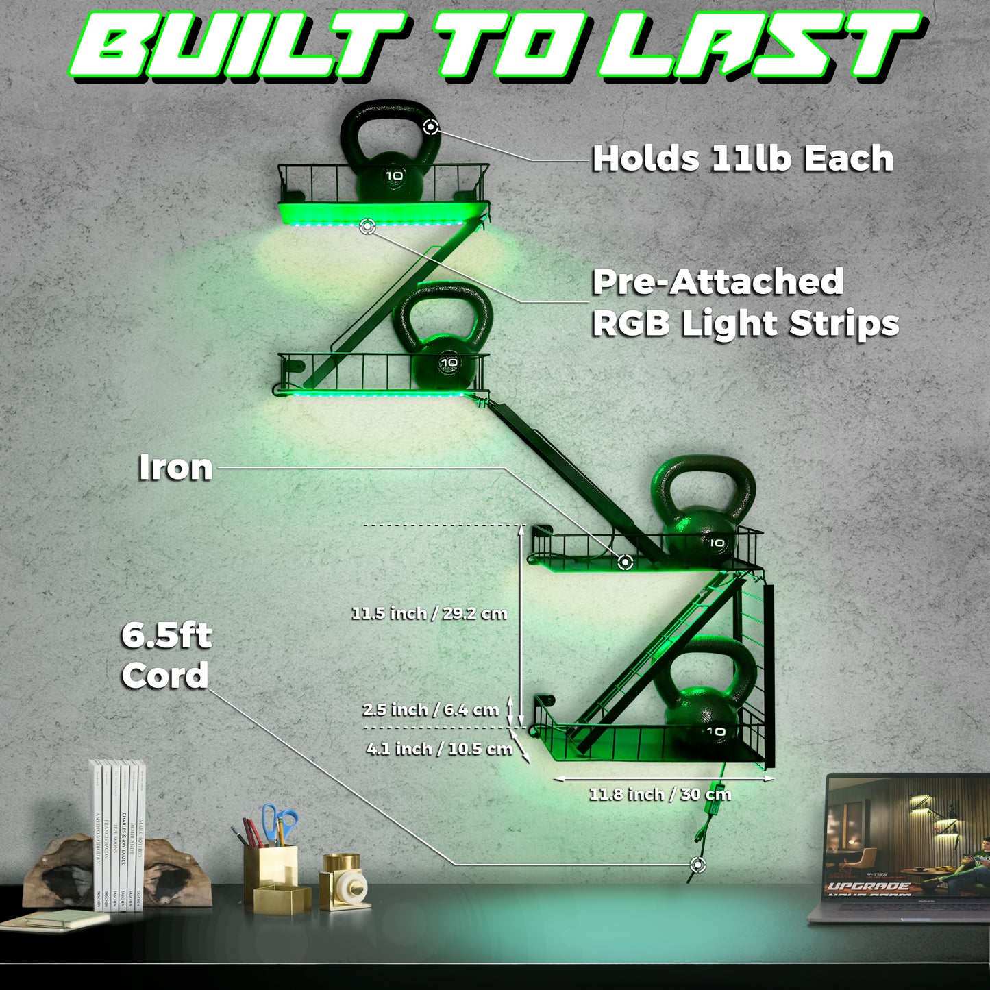 4-Tier LED Fire Escape Shelf