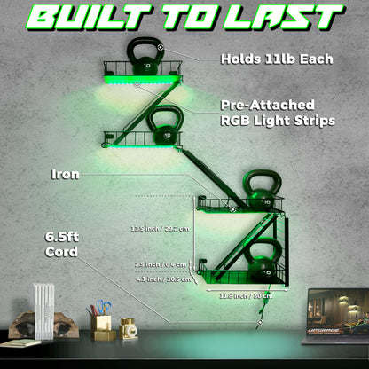 4-Tier LED Fire Escape Shelf