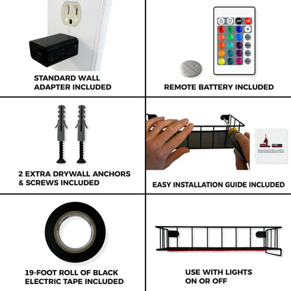 4-Tier LED Fire Escape Shelf